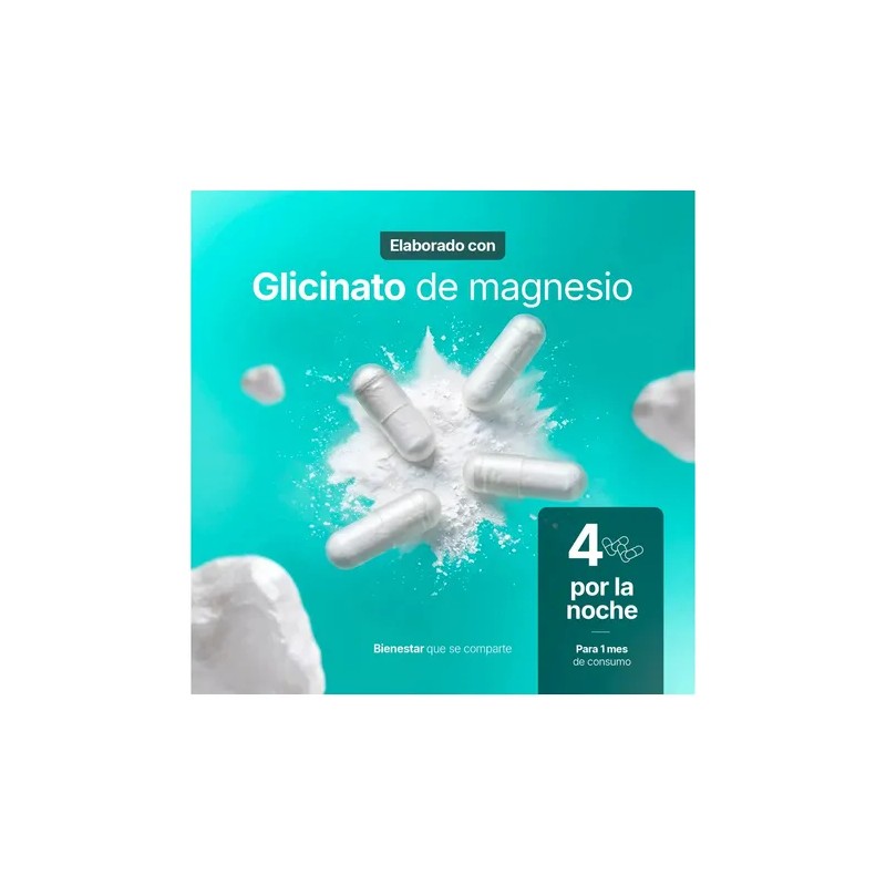 Glicinato Magnesio 120 Cápsulas Life Alta Absorción Aditivos
