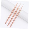VICASKY 3pcs Portable Nail Art Pens Set Rose Gold Metal