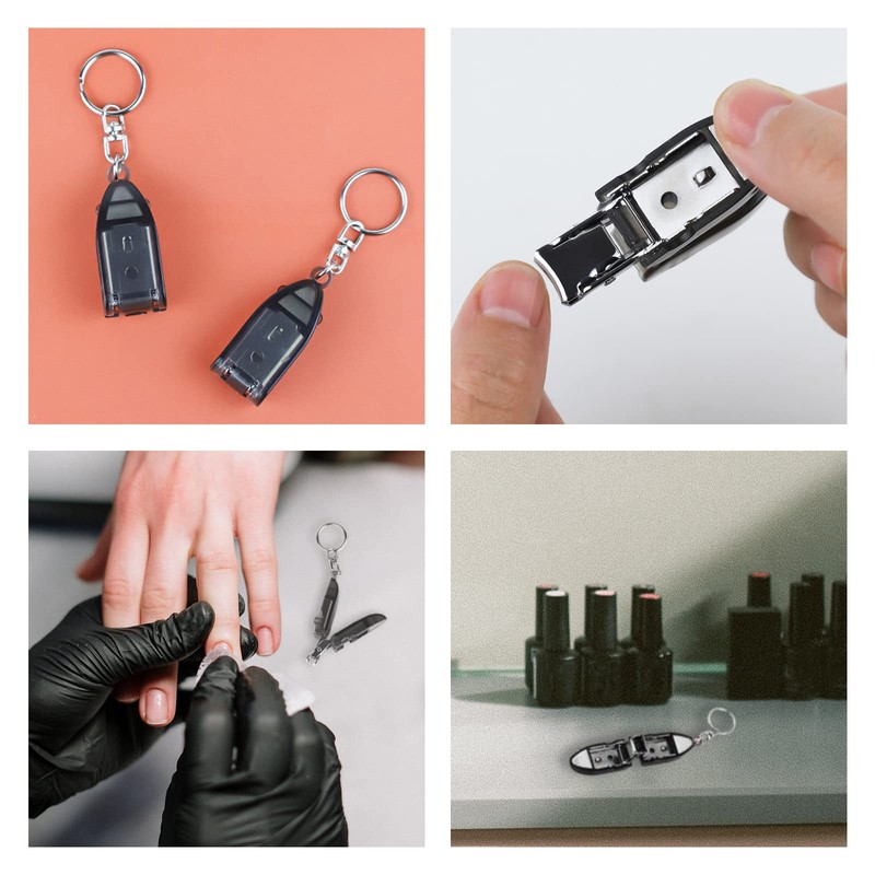 Modixun 3 Pcs Mini Travel Foldable Stainless Steel Portable Nail