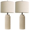USumkky 24" Modern Ceramic Bedside Lamp Set of 2 for
