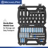 MichaelPro 50-Piece 3/8" Drive 90 Tooth Deep Socket Set, Premium