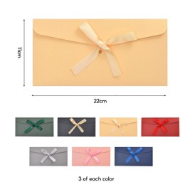 Gift Envelopes, 21 PCS Money Envelopes for Cash Gifts, 22x11CM Money Gift Envelope with Ribbons, Moneys Envelope, Moneys Enveloped with Ribbons, Christmas Mone Wallets for Cash