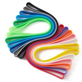 Bandas de goma grandes de colores surtidos, 12 unidades, bandas elásticas de silicona resistentes de 8 pulgadas para organizar libros, suministros de 