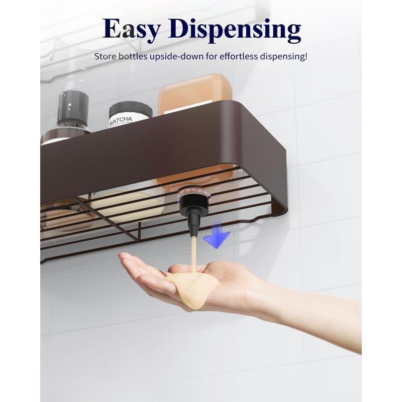Kitsure Shower Caddy - 2 Pack Adhesive Shower Organizer, Rustproof