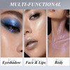 Chameleon Purple Glitter Eyeshadow, Holographic Shimmer Eye Shadow, Highly Pigmented