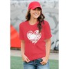 Baseball Shirt Women Baseball Mom Shirts Baseball Heart Graphic Tee