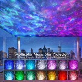 Rossetta Star Projector, Galaxy Projector for Bedroom, LED Night Light Aurora Projector with Bluetooth Speaker, White Noise, Timer and Remote, Room Decor, Gifts for Kids, Adults, Christmas, Birthday