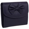Gorjus Ladies Leather Wallet with Bow, Purple, Casual