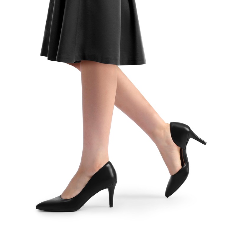 Women's Closed Toe Pumps, Black (black polyurethane)