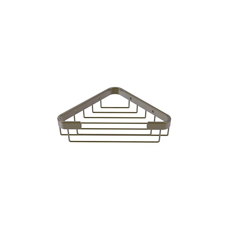 Allied Brass BSK-50ST Toiletry Corner Shower Basket, Antique Brass