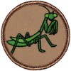 Praying Mantis Patrol Patch - 2" Diameter Round Embroidered Patch