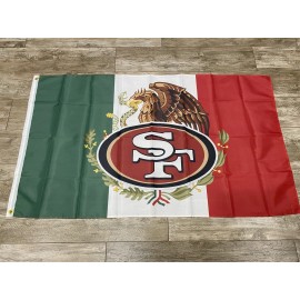 San Francisco 49ers Mexican Flag 3' x 5' Banner Quest For 6 Los 49es