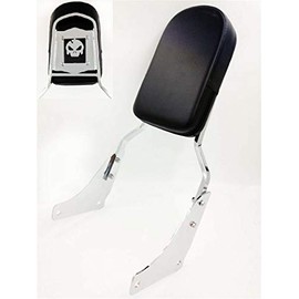 SMT-Skull Backrest Sissy Bar Pad Compatible With Honda Shadow Ace 1100 Tourer Sabre [B00RUDZ1HC]