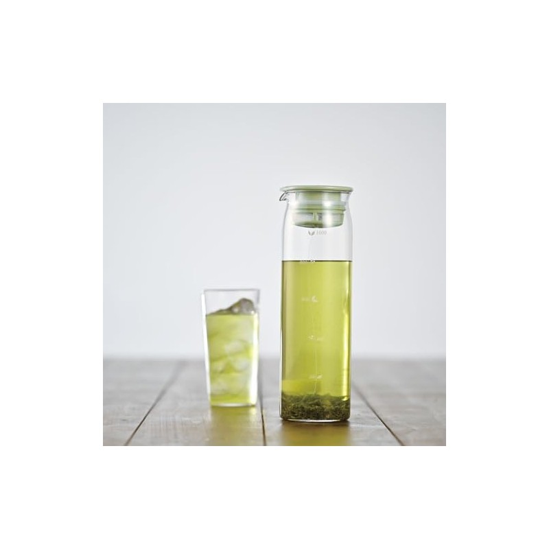 Hario Mizudashi Cold Brew Tea Bottle, 1000 ml, Smoke Green