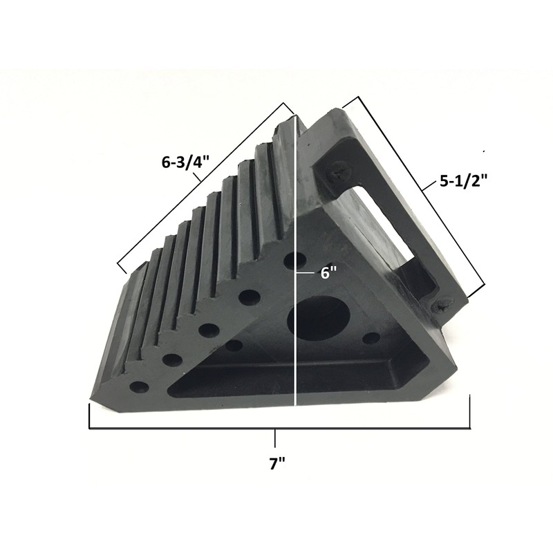 MAXXHAUL 70472 Solid Rubber Heavy Duty Black Wheel Chock 2-Pack,