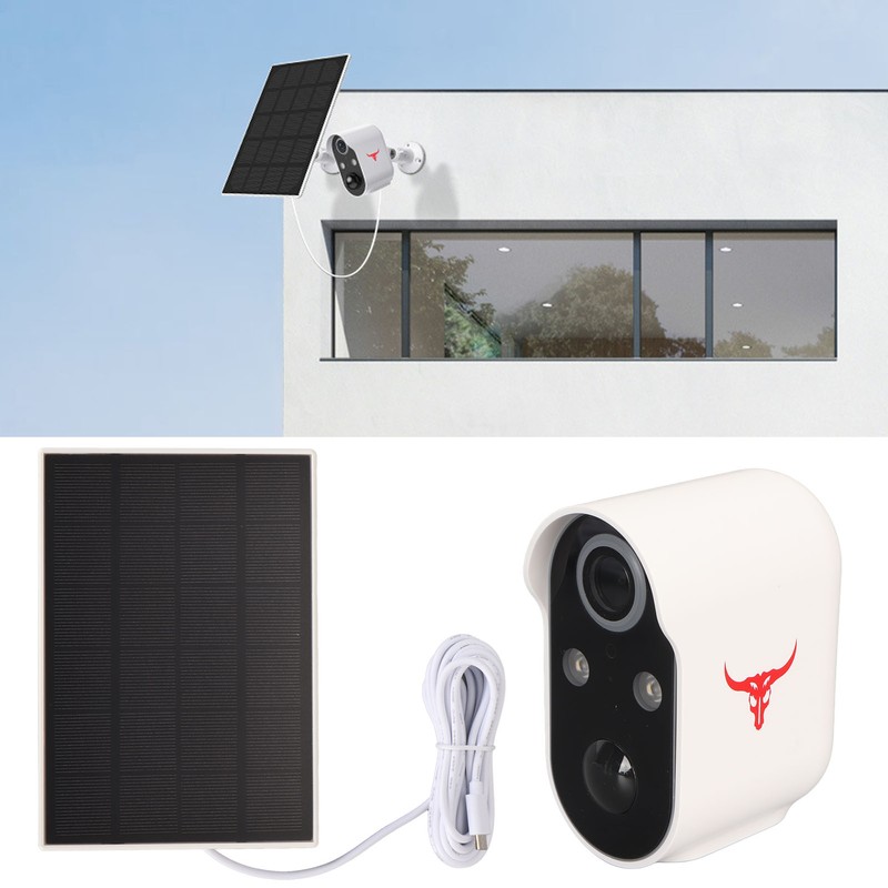 Outdoor Security Camera WiFi Battery Powered Solar Charging HD Night