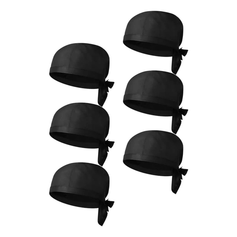 6pzs Sombrero Cocinero Gorra Gorritos Chef Cabeza Ajustable