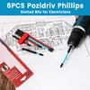 Phillips Pozidriv Slotted Bits for Electricians LATTOOK 6PCS Cross and