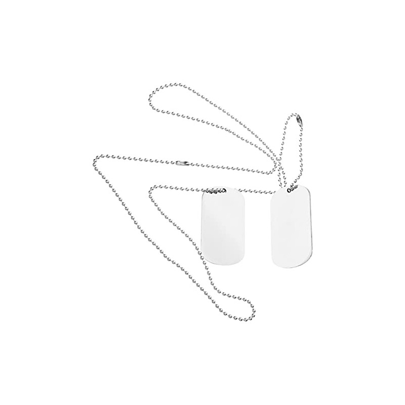 Mipcase Con Doble Placa De Identificación Y Cadena De Collar