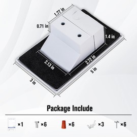 TUMUPSM Outdoor Step Lights Indoor LED Stair Lights LED, 4W 3000K Warm White 12V Low Voltage Lights for Stairs, IP66 Waterproof White Deck Stair Lighting, Vertical, 6-Pack