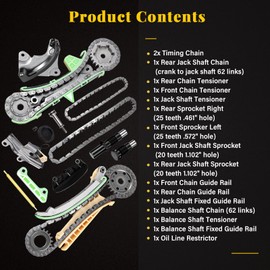 OCPTY TK4090 TK428 KT4038S Timing Chain Kit fits for 1997-2010 ford Explorer Sport Trac for Mustang Ranger for Mazda B4000 4.0L