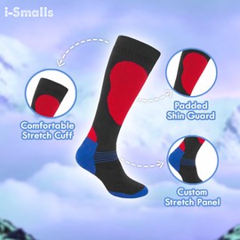 i-Smalls Men's Performance Ski Socks Knee High Compression Support Warm, Breathable & Cushioned Winter Socks (11-13)