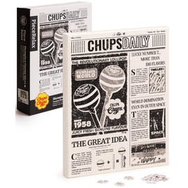 Chupa Chups X PieceRelax Canvas Wall Art Puzzles for Adults - Timeless Memories - Chups Daily B&W Unique Gift & Home Décor with Plastic Jigsaw Puzzle Artwork for Living Room Bedroom [HN1436]