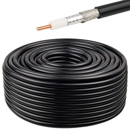 MOOKEERF KMR400 Coaxial Cable 100ft,50 ohm Low Loss KMR400 Cable 100 Feet