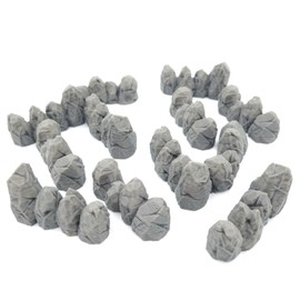QP3D Stone Boulder Bundles Rock Face Terrain Landscape for Tabletop and RPG 28-32mm Miniatures War Games Props DND D&D 3D Printed and Paintable