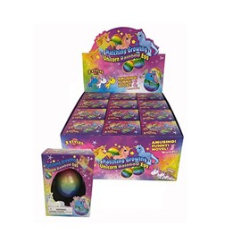 Master Toys and Novelties 6 Pack - Surprise Growing Unicorn Hatching Rainbow Egg Kids Toys, Assorted Colors