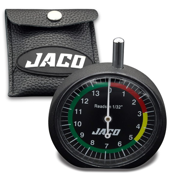 JACO TreadPro Tire Tread Depth Gauge, Dial Type (Reads in 1/32")