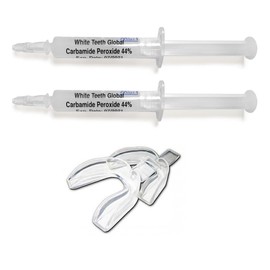 Teeth Whitening Gel Syringe Dispensers 44% Carbamide Peroxide, Tooth Bleaching Gel Multiple Quantities Available and Size Available (10 ml, 2) Mouth Trays Included.