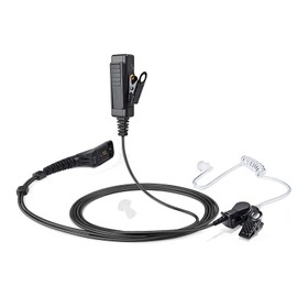 UAYESOK Walkie Talkie Headset Covert Security Radio Earpiece with Big PTT Mic for Motorola DP4400 DP3400 DP3400e DP4600e DP4800 DP4801e XPR6350 XPR6550 with Air Acoustic Tube 2 Way Radio Accessories