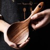 Natural Wood Rice Paddle Non-Stick Wooden Paddle Serving Spoons Rice