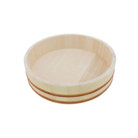 BambooMN 15.3" Hangiri Oke Sushi Rice Cooling Bowl / Tub, 1 Piece - Jumbo