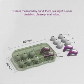 Ear Plugs for Sleeping,Comfy Reusable Silicone Earplugs for Noise Reduction, Flexible Hearing Protection Ear Plugs for Sleep, Deep Focus, Noise Sensitivity-3 Size Eartips in S/M/L