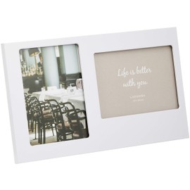 LADONNA 083602 Metal 2-Sided Frame, LA10-20-WH White