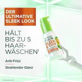 Garnier Fructis Sleek & Stay Heat-Activated Serum mit Alpha-Silanen f√ºr trockenes und zu Frizz neigendes Haar, 50 ml