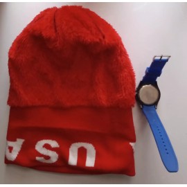 2  USA GIFTS: 1 USA WINTER HAT + 1 USA MEN'S WATCH FOR $25