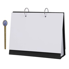 DIY Blank Desk Calendar Spiral Loose-Leaf Office Table Calendar Planner School Monthly Planner Drawing Pad Graffiti Memo Pad DIY Photo Album Kraft Paper Refillable Daily Weekly Flip Calendar Gift