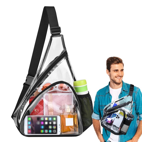 PEIONO Mochilas Transparentes, Bolsa Transparente, objetos claramente visibles, evita robos,