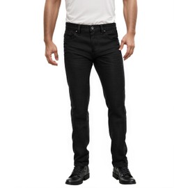 ETHANOL Mens Super Comfy Straight Stretch Jersey Denim Jean AKP44074SK Black 32