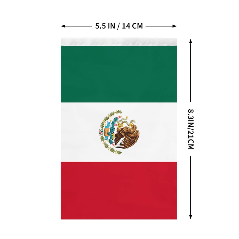 Mexico String Flag Pennant Banner, 5.5 x 8.3 Inch Mini