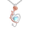 VONALA Music Note Necklace 925 Sterling Silver Treble Clef Pendant
