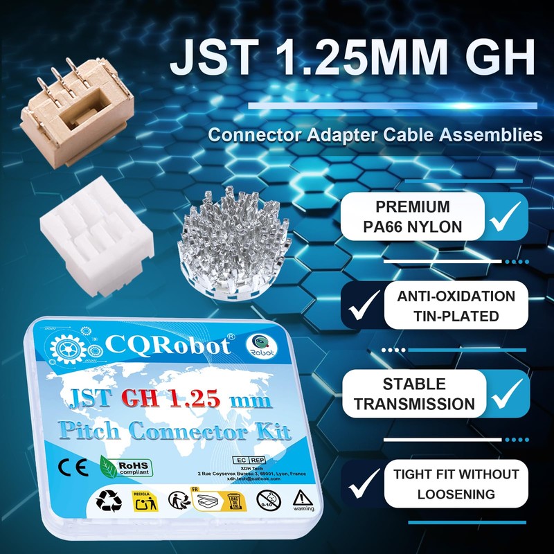CQRobot JST GH 1.25 mm Pitch 3-Pin Electronic Computer Connector