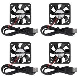 UMLIFE- Ventilador de 50 mm, 5 V, USB, sin escobillas, Ventilador de CC sin escobillas, 4 Paquetes de Velocidad, 4200 RPM, para reemplazo de la Serie de Electro- 5 V USB (5010), 4PCS