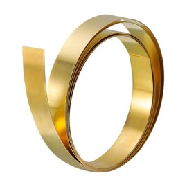 sourcing map Brass Sheet Roll, Metal Foil Plate 1000mm x 15mm x 0.1mm