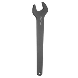 sourcing map Single Open End Wrench 24mm Metric 15 Degree Offset Angle U-Shaped Open Ended Spanner Small Flat Head Blackening Wrench with Straight Shank for Automotive Repair Furniture Assembly