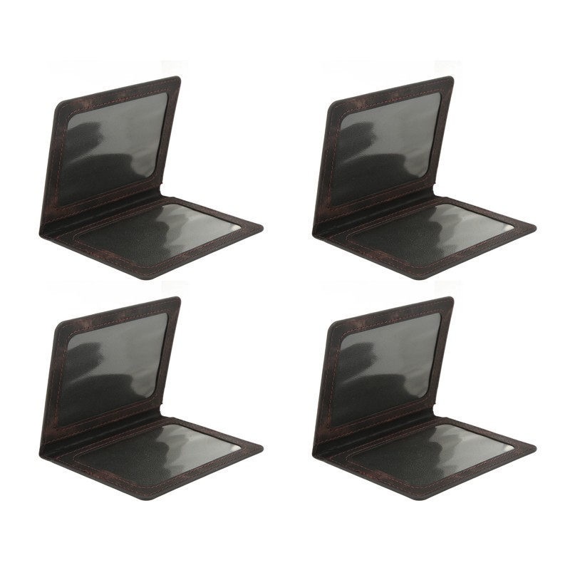 4pcs Vaccination Certificate Holder Marbling Waterproof PU Leather Vaccine Card