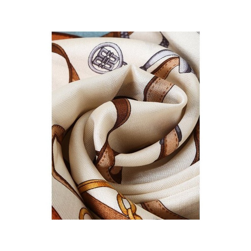 Daks (신세계센텀점)DCSC5E014T2 SILK100%블루 체인패턴 롱 실크 스카프 (SHINSEGAE CENTUM CITY)